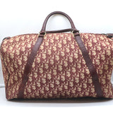 Vintage Christian Dior Trotter Boston Bag Burgundy Diorissimo Canvas