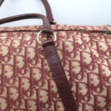 Vintage Christian Dior Trotter Boston Bag Burgundy Diorissimo Canvas
