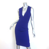 Victoria Beckham Sleeveless V-Neck Sheath Dress Royal Blue Size US 6