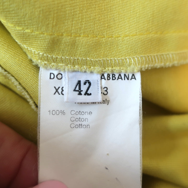 Dolce &amp; Gabbana Yellow Denim Jacket Size 42