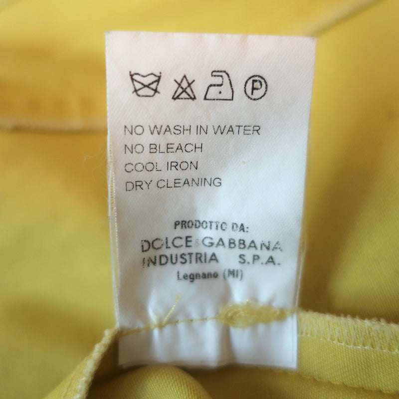 Dolce &amp; Gabbana Yellow Denim Jacket Size 42