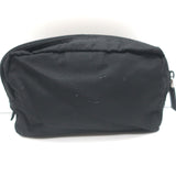 Prada Nylon Cosmetic Bag Black Small Front Pocket Clutch