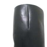 Christian Louboutin Napoleo 70 Knee High Chain Boots Black Leather Size 35