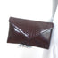 Alaia Envelope Clutch Burgundy Croc-Embossed Patent Leather Bag