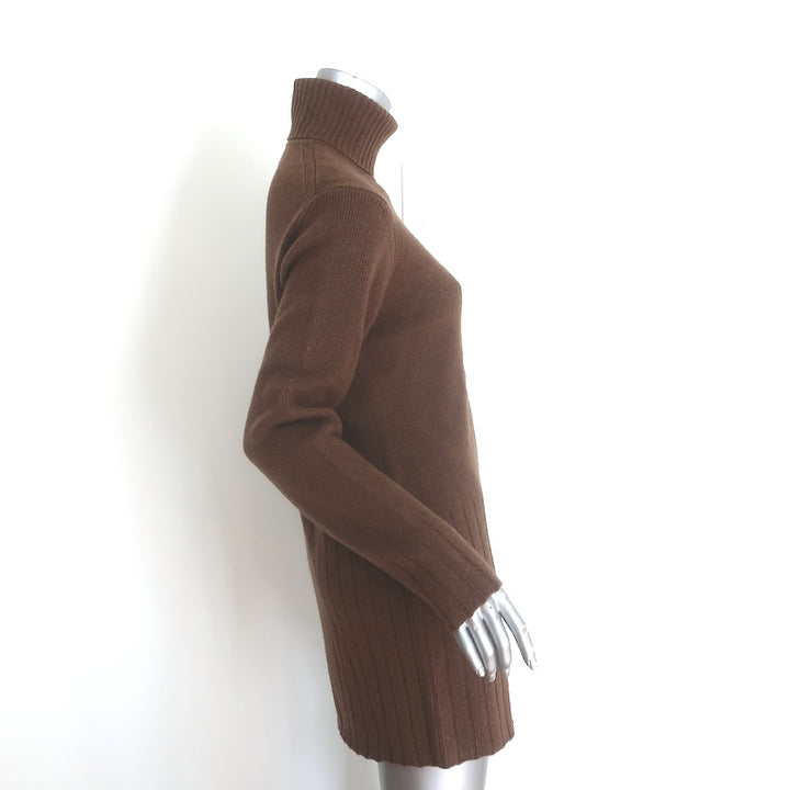 Nili Lotan Everett Mini Sweater Dress Chestnut Wool-Cashmere Size Small