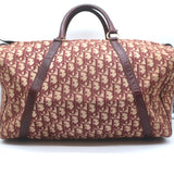 Vintage Christian Dior Trotter Boston Bag Burgundy Diorissimo Canvas