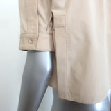 TWP Short Lived Cropped Shirt Safari Beige Cotton Size Extra Small NEW