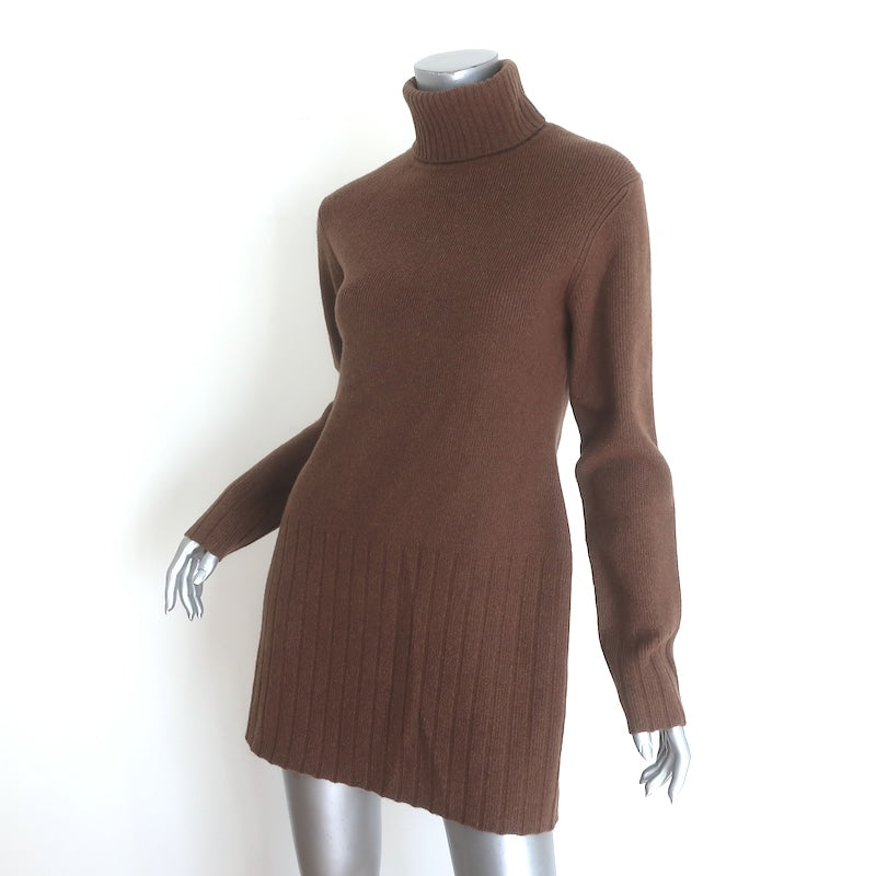 Nili Lotan Everett Mini Sweater Dress Chestnut Wool-Cashmere Size Small