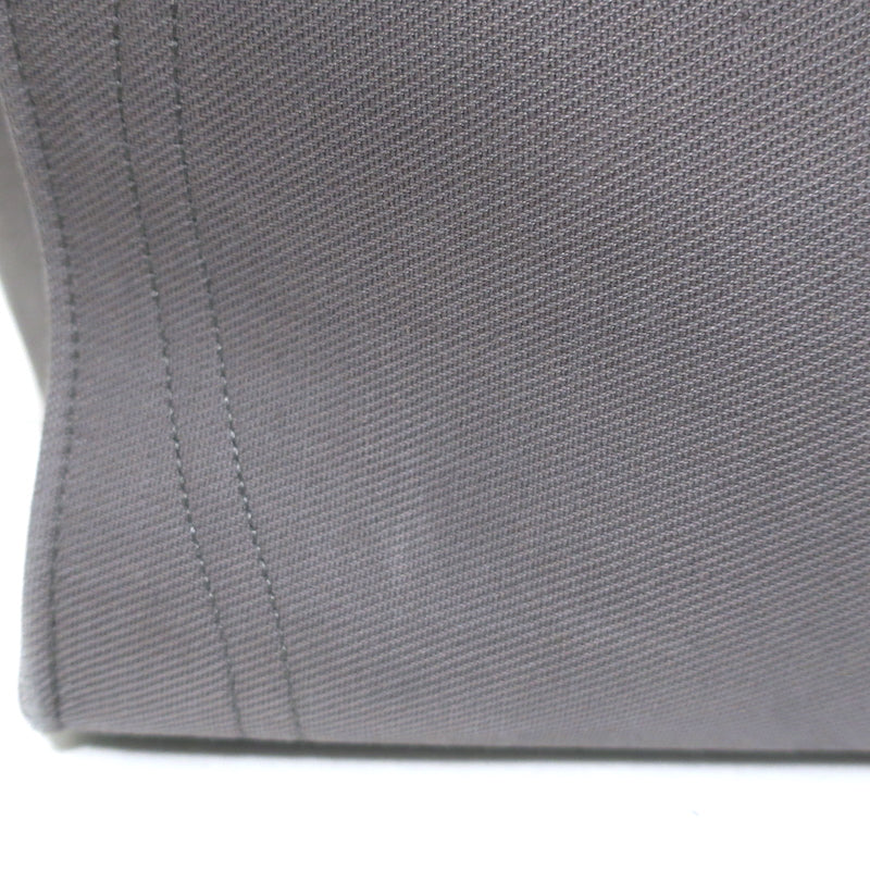 Celine Medium Phantom Luggage Tote Gray Cotton Canvas &amp; Black Leather