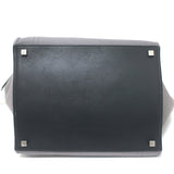 Celine Medium Phantom Luggage Tote Gray Cotton Canvas & Black Leather