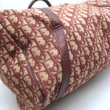 Vintage Christian Dior Trotter Boston Bag Burgundy Diorissimo Canvas