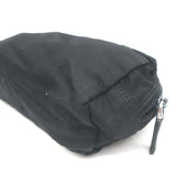 Prada Nylon Cosmetic Bag Black Small Front Pocket Clutch