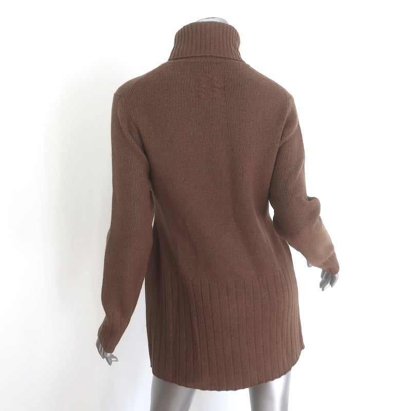 Nili Lotan Everett Mini Sweater Dress Chestnut Wool-Cashmere Size Small