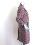 Max Mara Weekend Metallic Jacquard Coat Pink/Brown Cotton-Blend Size US 8