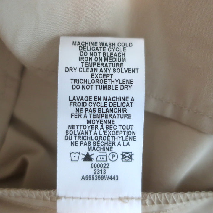 TWP Short Lived Cropped Shirt Safari Beige Cotton Size Extra Small NEW