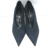 Celine V-Cut black suede pumps, pointed-toe heels — authentic pre-owned, gently worn (EU 40 / US 9)