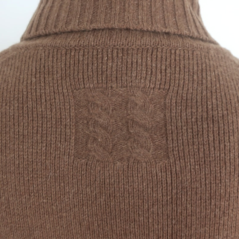 Nili Lotan Everett Mini Sweater Dress Chestnut Wool-Cashmere Size Small