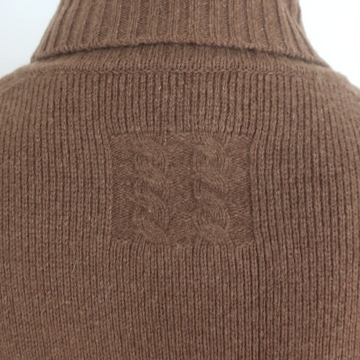 Nili Lotan Everett Mini Sweater Dress Chestnut Wool-Cashmere Size Small