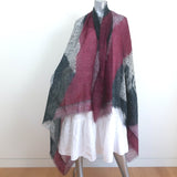 Chanel No 5 Cashmere Gauze Stole Purple/Black Printed Shawl Scarf