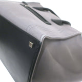 Celine Medium Phantom Luggage Tote Gray Cotton Canvas & Black Leather