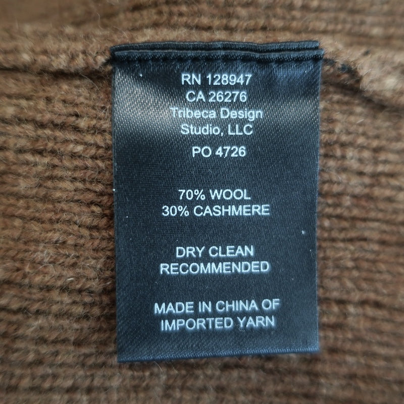 Nili Lotan Everett Mini Sweater Dress Chestnut Wool-Cashmere Size Small