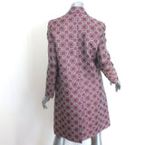 Max Mara Weekend Metallic Jacquard Coat Pink/Brown Cotton-Blend Size US 8