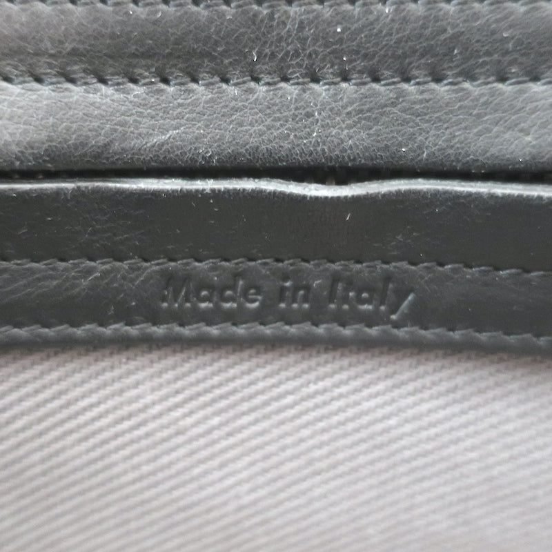 Celine Medium Phantom Luggage Tote Gray Cotton Canvas &amp; Black Leather