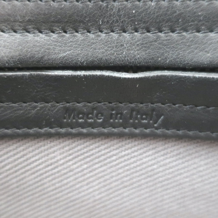 Celine Medium Phantom Luggage Tote Gray Cotton Canvas &amp; Black Leather