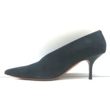 Celine V-Cut pumps in black suede, authentic pre-owned luxury heels, EU 40 (fits US 9)