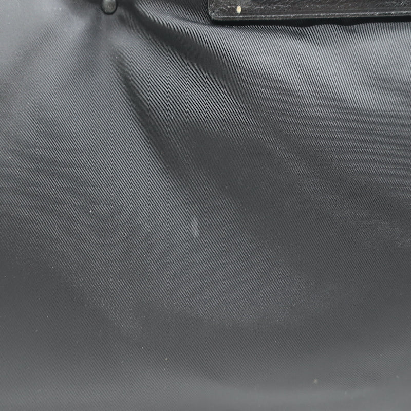 Prada Etiquette Studded Tessuto Nylon Tote Black