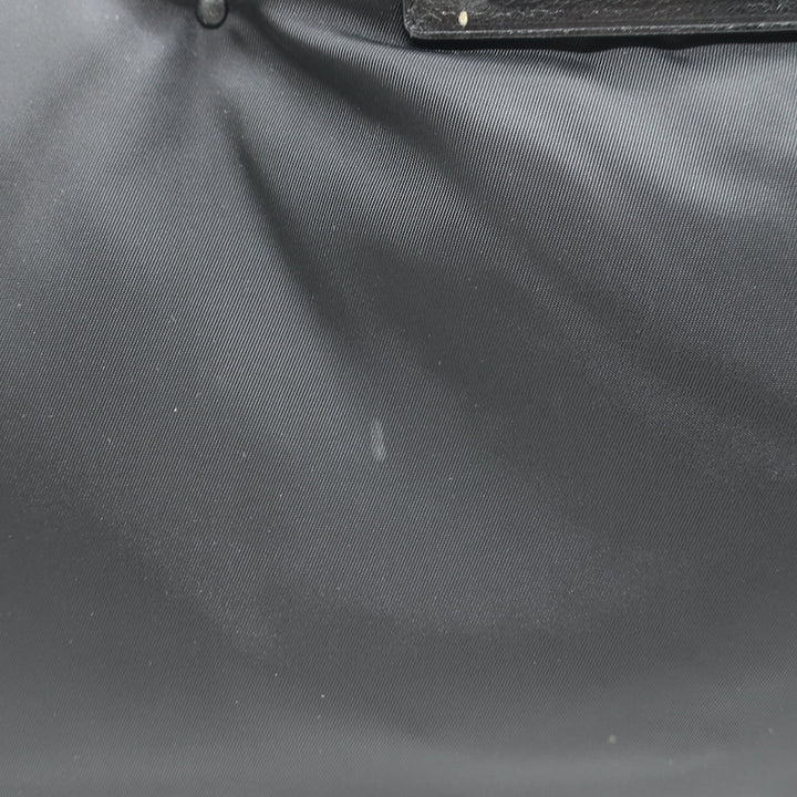 Prada Etiquette Studded Tessuto Nylon Tote Black