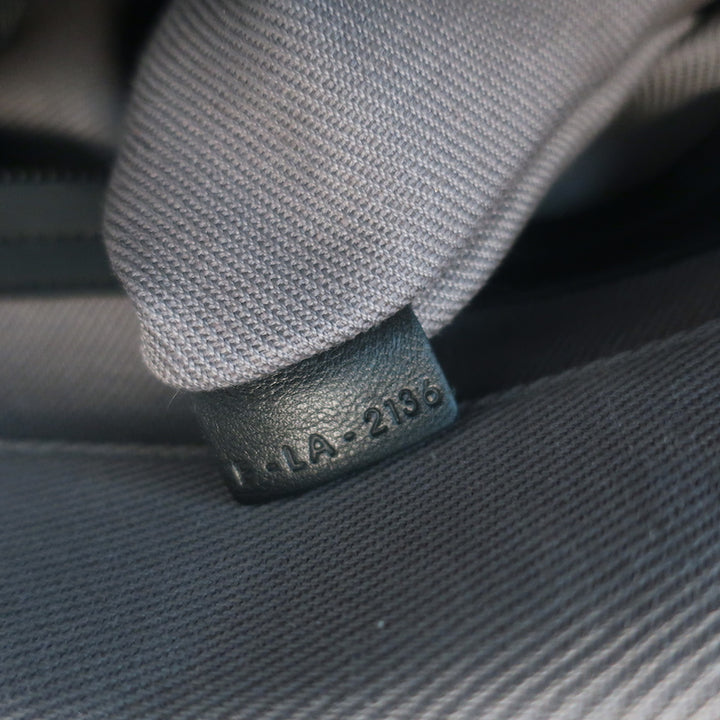 Celine Medium Phantom Luggage Tote Gray Cotton Canvas &amp; Black Leather