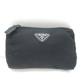 Prada Nylon Cosmetic Bag Black Small Clutch