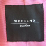 Max Mara Weekend Metallic Jacquard Coat Pink/Brown Cotton-Blend Size US 8