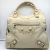 Balenciaga Giant Brogues Covered Folder Tote Ecru Leather Large Shoulder Bag