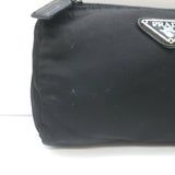 Prada Nylon Cosmetic Bag Black Small Clutch