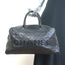 Chanel 2000 Large Logo Bowler Bag Black Quilted Caviar Leather & Patent