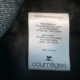 Courreges Tweed Logo-Embroidered Sleeveless Mini Dress Gray Wool-Blend Size 38