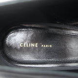 Celine V-Cut pumps, black suede pointed-toe heels, size 40, authentic pre-owned luxury with gentle wear