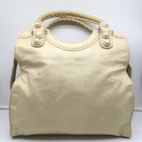Balenciaga Giant Brogues Covered Folder Tote Ecru Leather Large Shoulder Bag