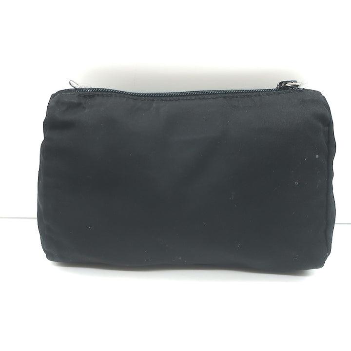 Prada Nylon Cosmetic Bag Black Small Clutch