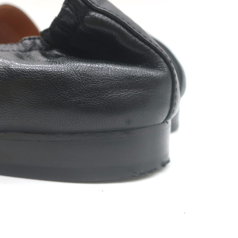 Tory Burch Kira Stretch Travel Loafers Black Leather Size 10.5