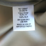 Nili Lotan Isabella Cami Silver Silk Satin Size Extra Large V-Neck Tank Top NEW