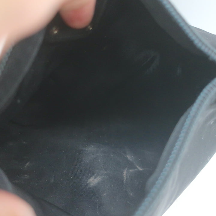 Prada Nylon Cosmetic Bag Black Small Clutch
