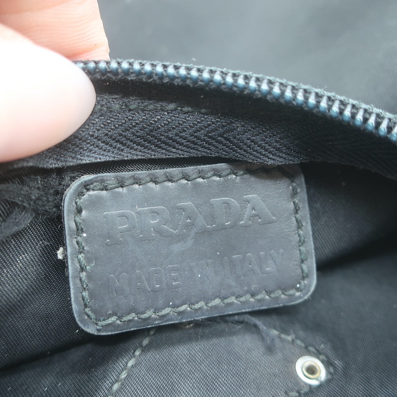 Prada Nylon Cosmetic Bag Black Small Clutch