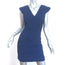 Maje Richesse Cap Sleeve Mini Sheath Dress Blue Pleated Crepe Size 2 NEW