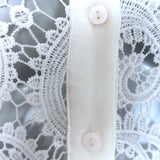 L'Agence Odelia Lace Cropped Button Down Blouse White Size Small