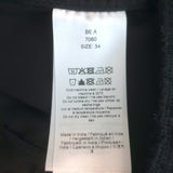 GANNI Ruffled Bubble Hem Mini Dress Black Stretch Cotton Size 34