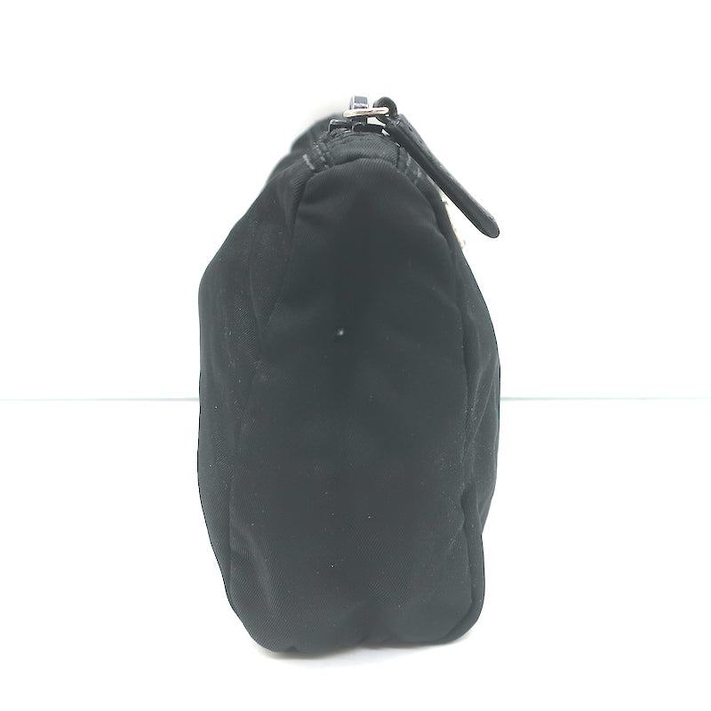 Prada Nylon Cosmetic Bag Black Mini Clutch