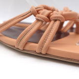 STAUD Adeline Slide Sandals Peach Leather Size 41
